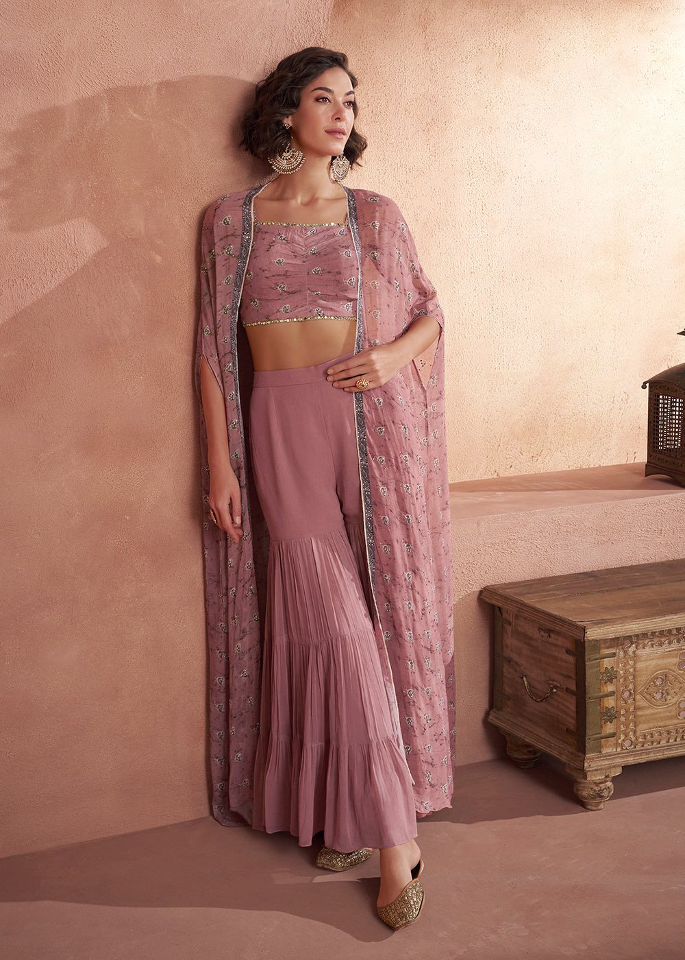 Pink Womens Dress Jacket Styles Buy Indo-Western Dress Blush Pink