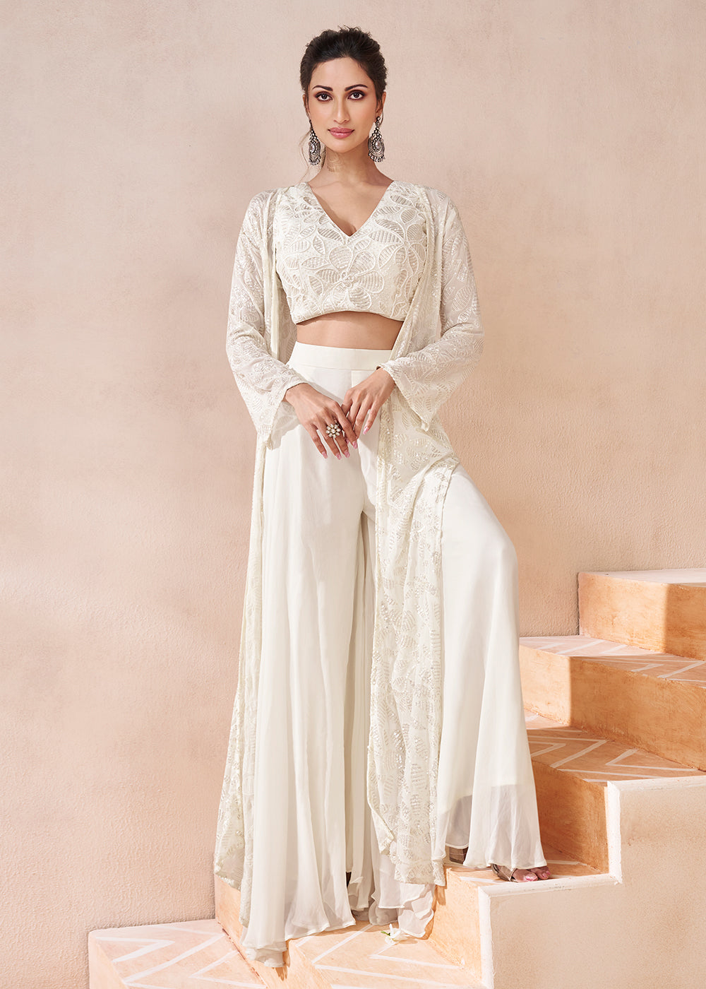 White Jewellery For Indo Western Gown Buy Indo Western White Indian Dresses Online For Women In White Jewellery For Indo Western Gown Buy Indo Western White Indian Dresses Online For Women In