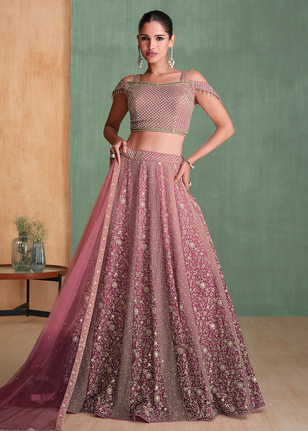 Pink Lehenga Choli For Women Georgette Party Wear Lehenga high quality Choli