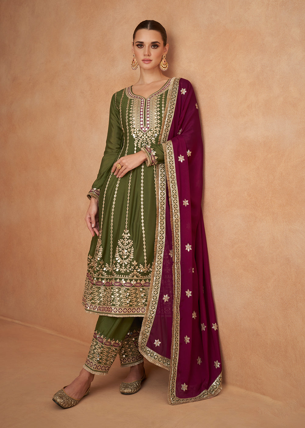 Green Velvet Salwar Suit,green Mehendi Dress,pakistani Velvet Suit, Winter  Velvet Dress, Plus Size Mehendi Kurta -  Norway