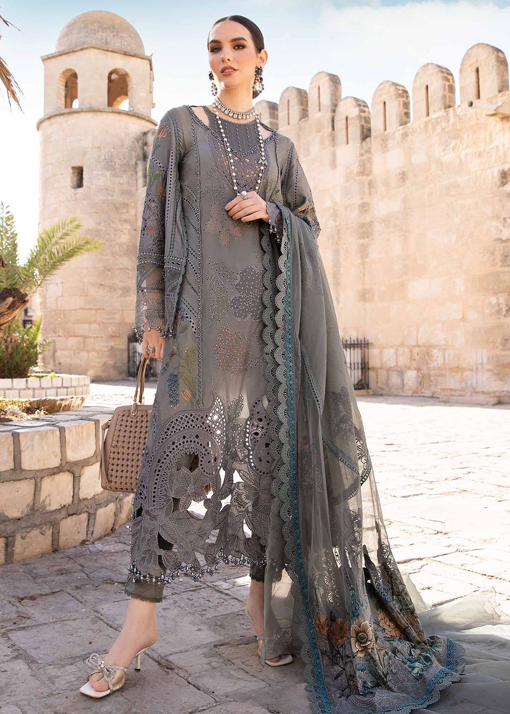 Unstitched Voyage a' Luxe Lawn '24 by Maria B