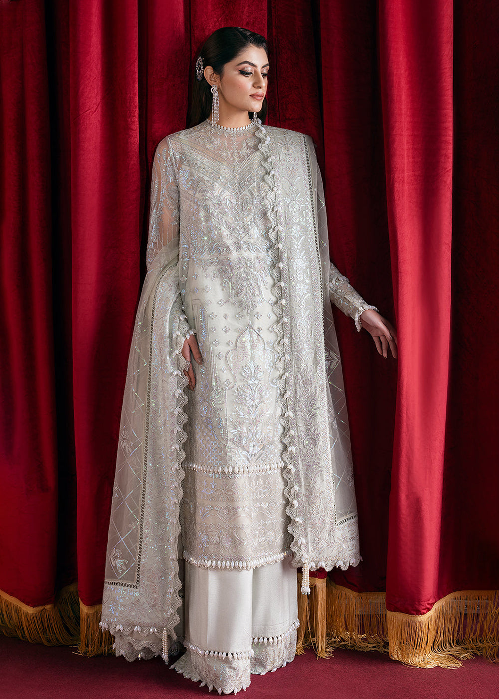 silver grey pakistani dress Buy Greyish Silver Suit - Afrozeh Starlet Collection '23
