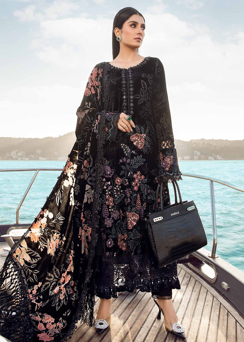 maria b black dress Maria B Black Dress