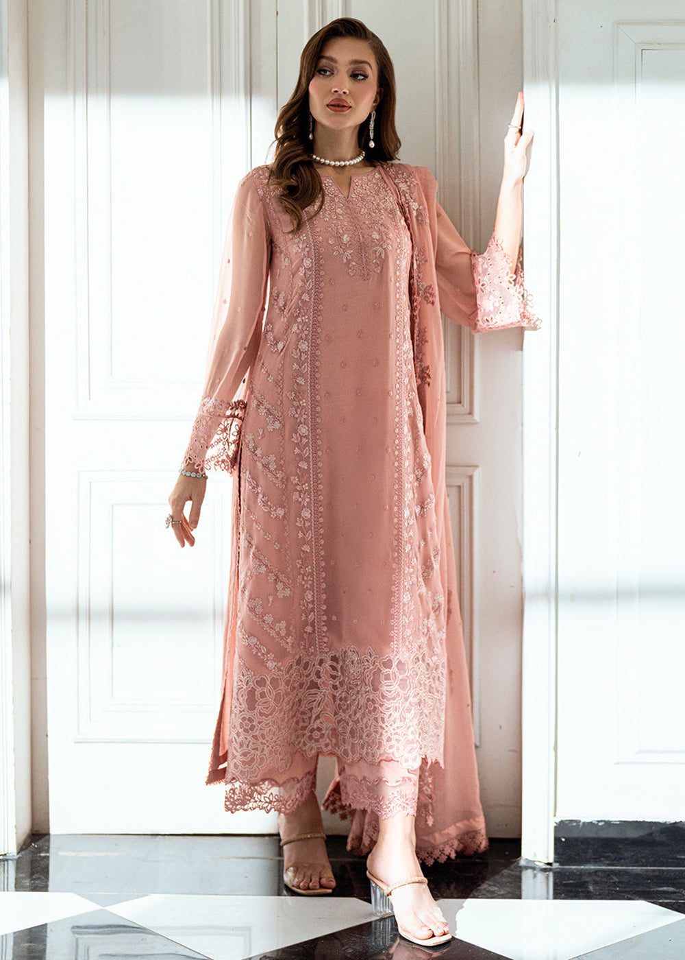 open lace back dress Women's Azure A-Line Fringed Tweed Mini Dress XS/S/M/L/XL/Customize Pale Pink Mean Blvd Pale Pink / S