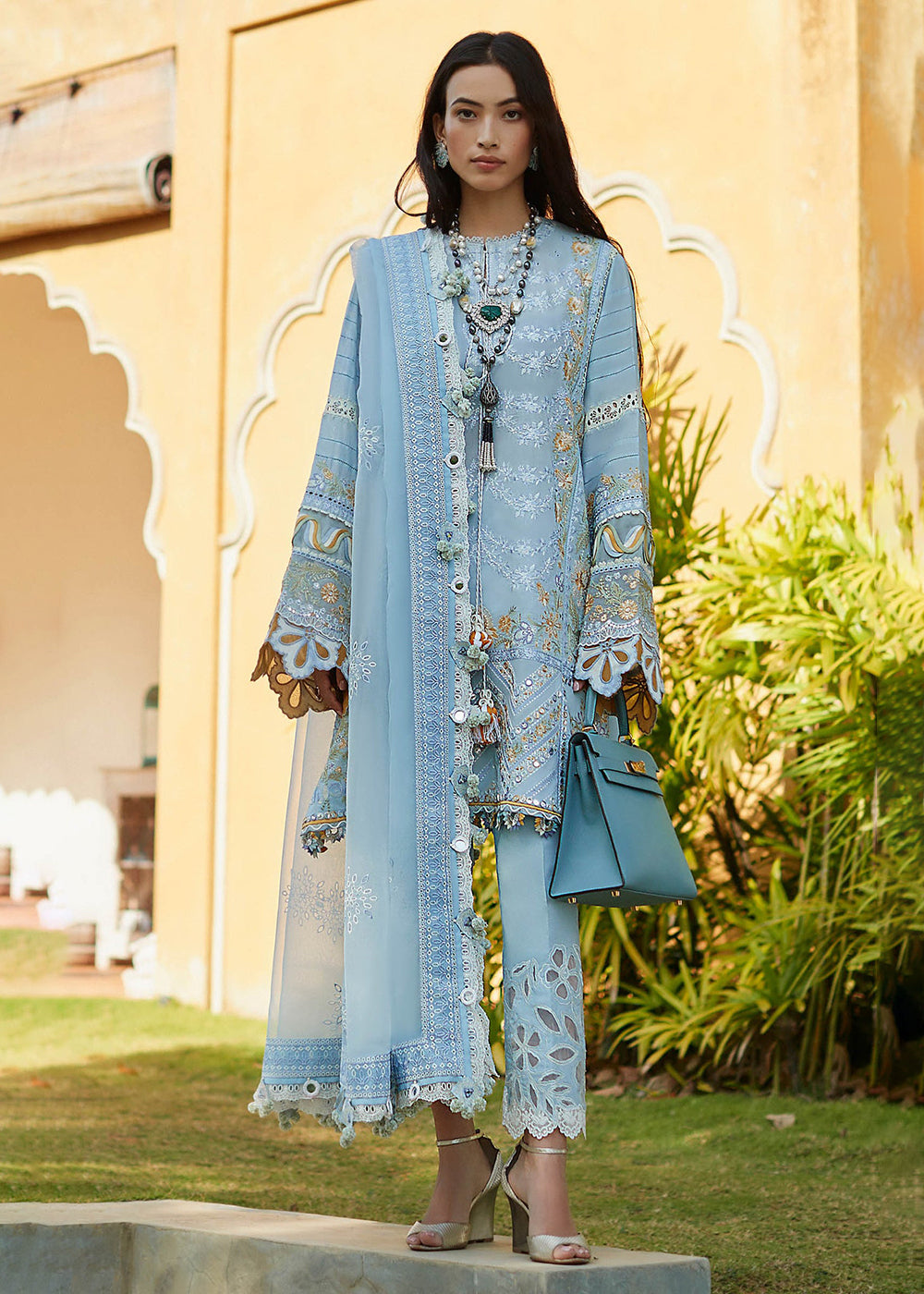 Buy Ice Blue Lawn Suit - Elan - Luxury Lawn '23