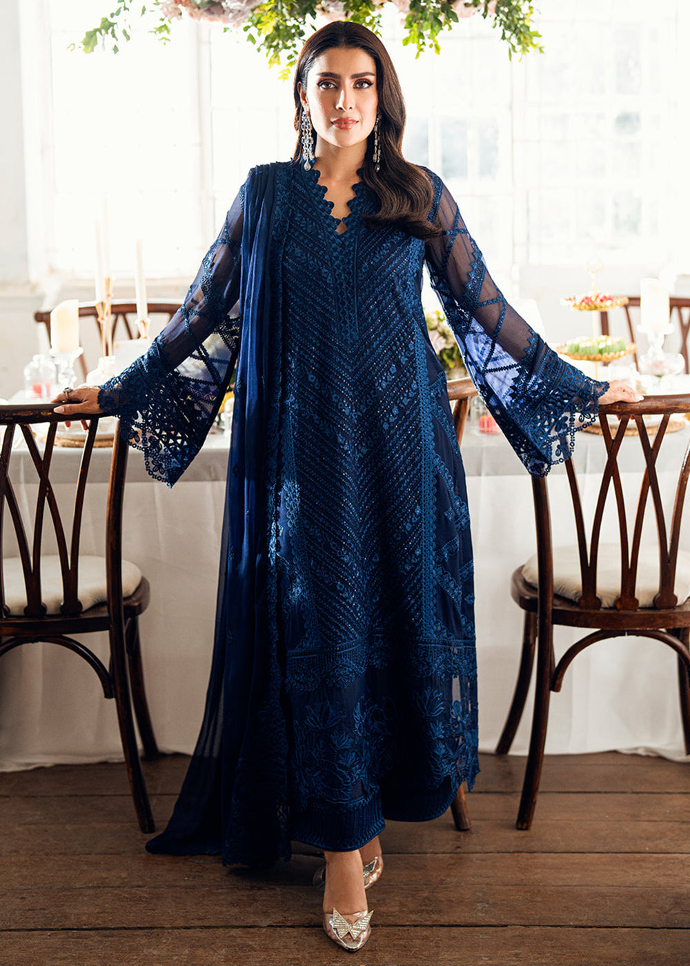 blue dress for baby girl Buy Luxe Embroidered Festive Formals '25 by Azure