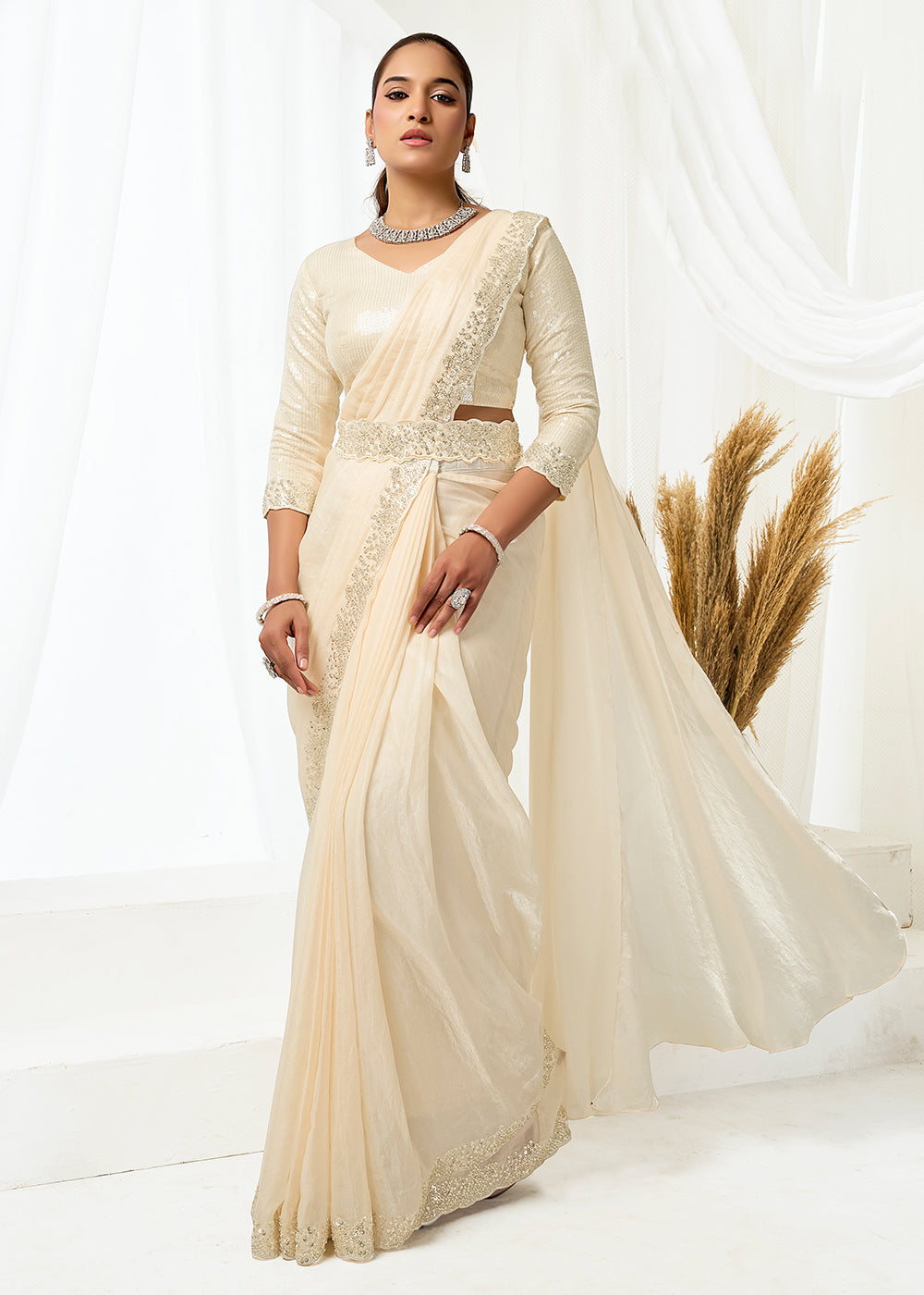 Buy Wedding Party Wear Saree in Sweden