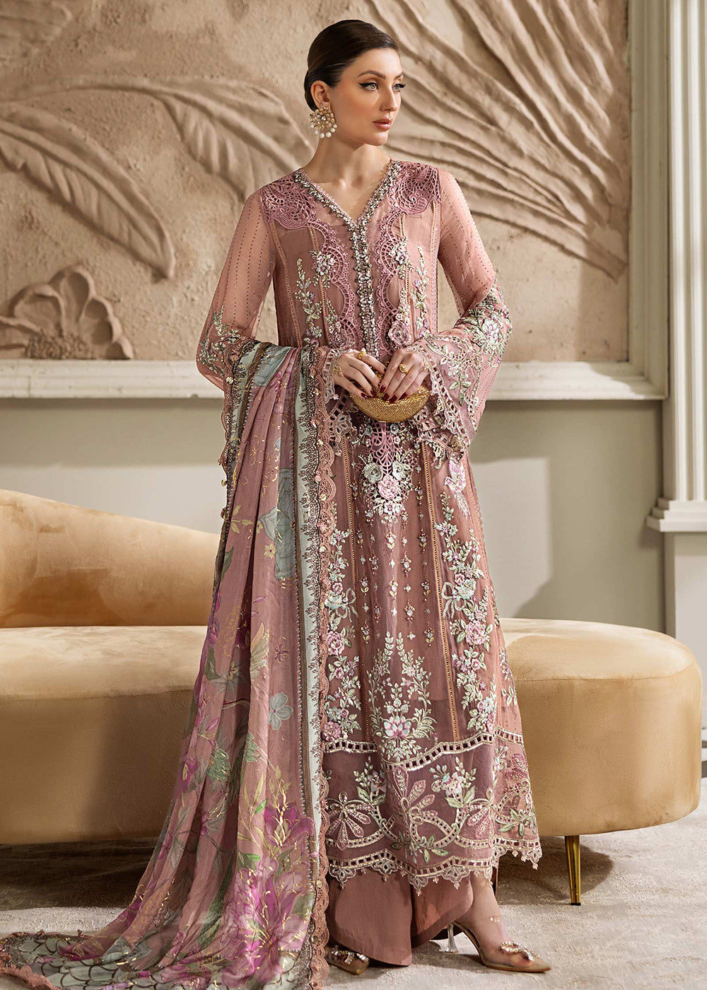 Buy Unstitched Chiffons '25 by Maria B MPC-25-105 in USA, France