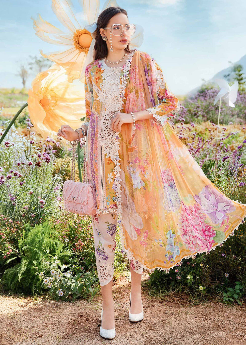 Unstitched M Prints Summer Edit '25 by Maria B | MPT-2604-B