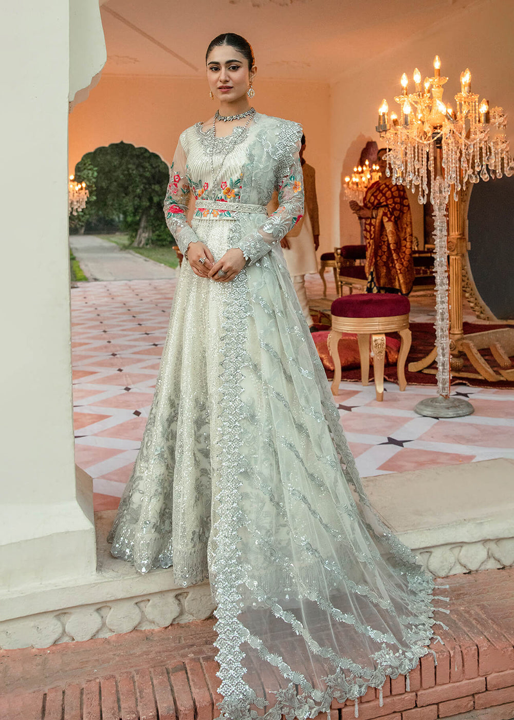 Green Pakistani Maxi Imrozia Serena Mehram Brides 23 SB-13