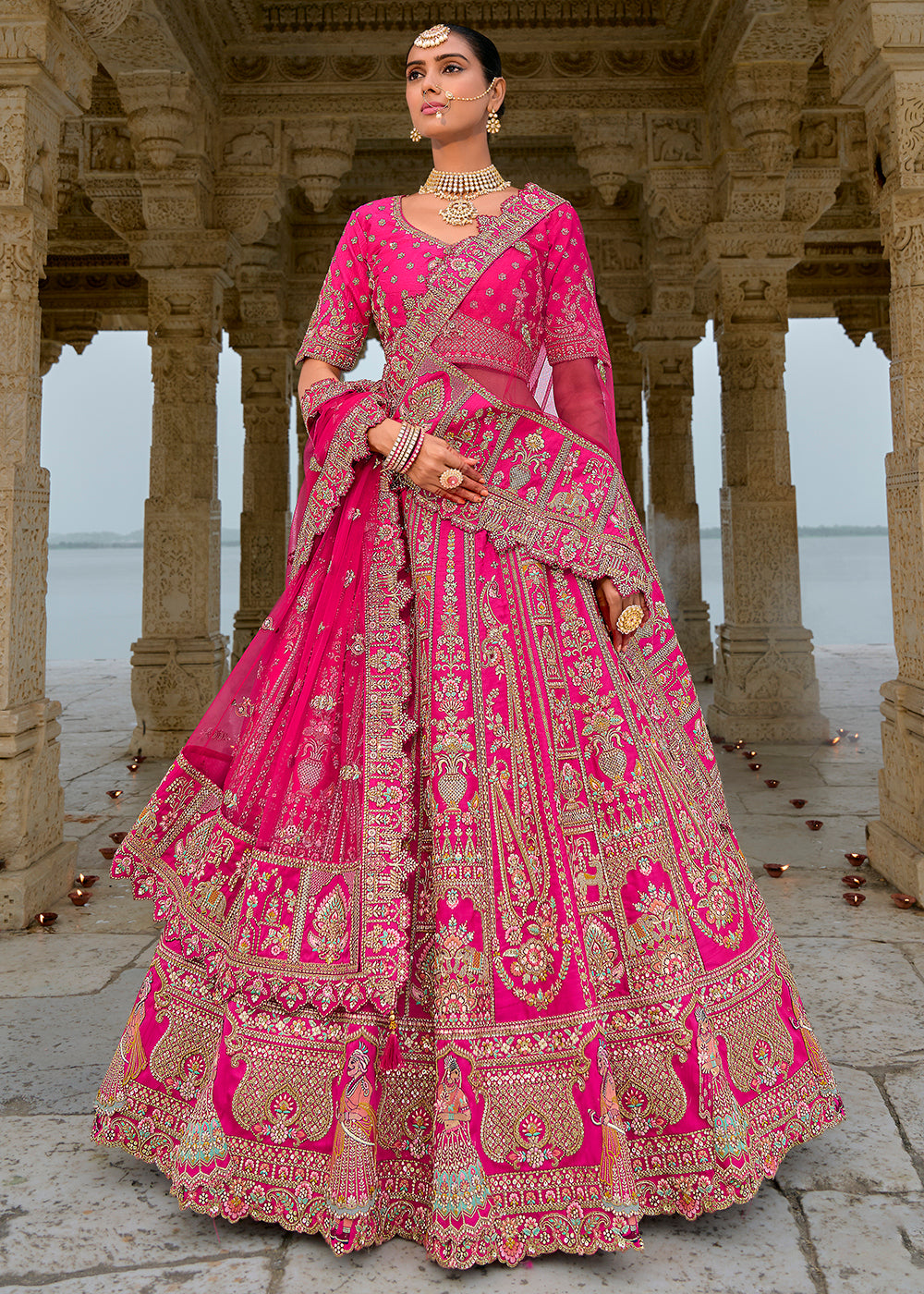 Lovely Rani Silk Embroidered Bridal Wear Lehenga Choli