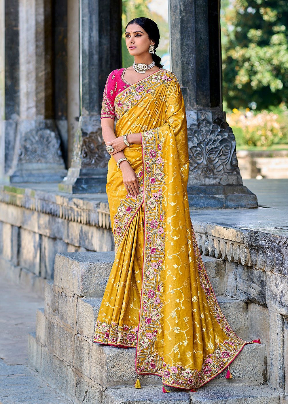 Yellow Saree Wedding Silk Saree Online Wedding Wear Contemporary