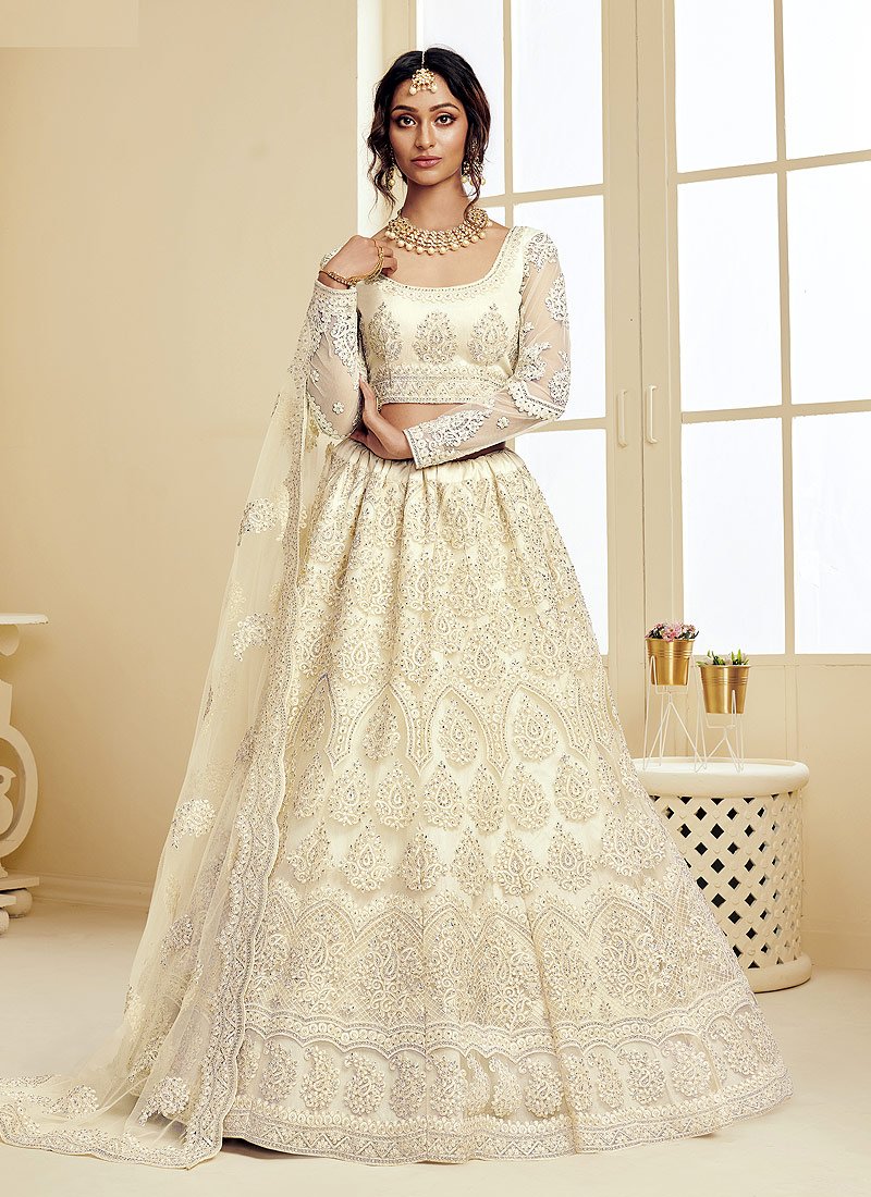 Buy Pearl Off White Lehenga Pearl Embroidered Lehenga Choli