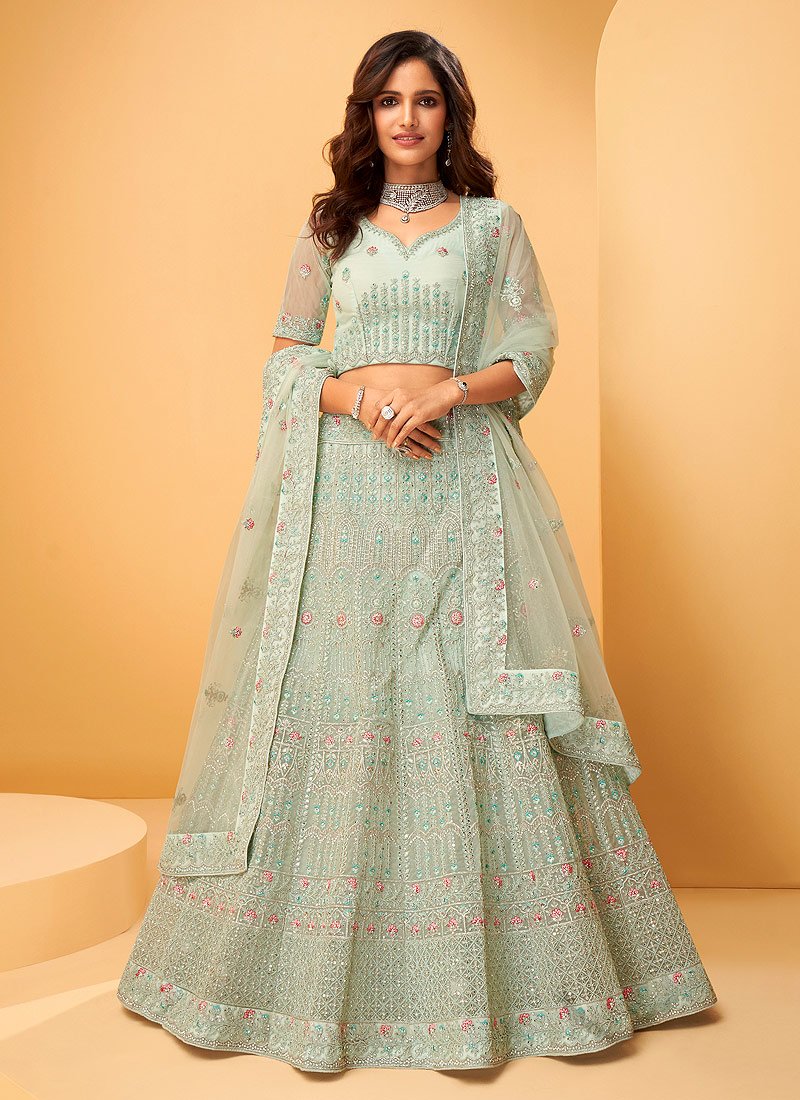 Buy Pastel Green Lehenga