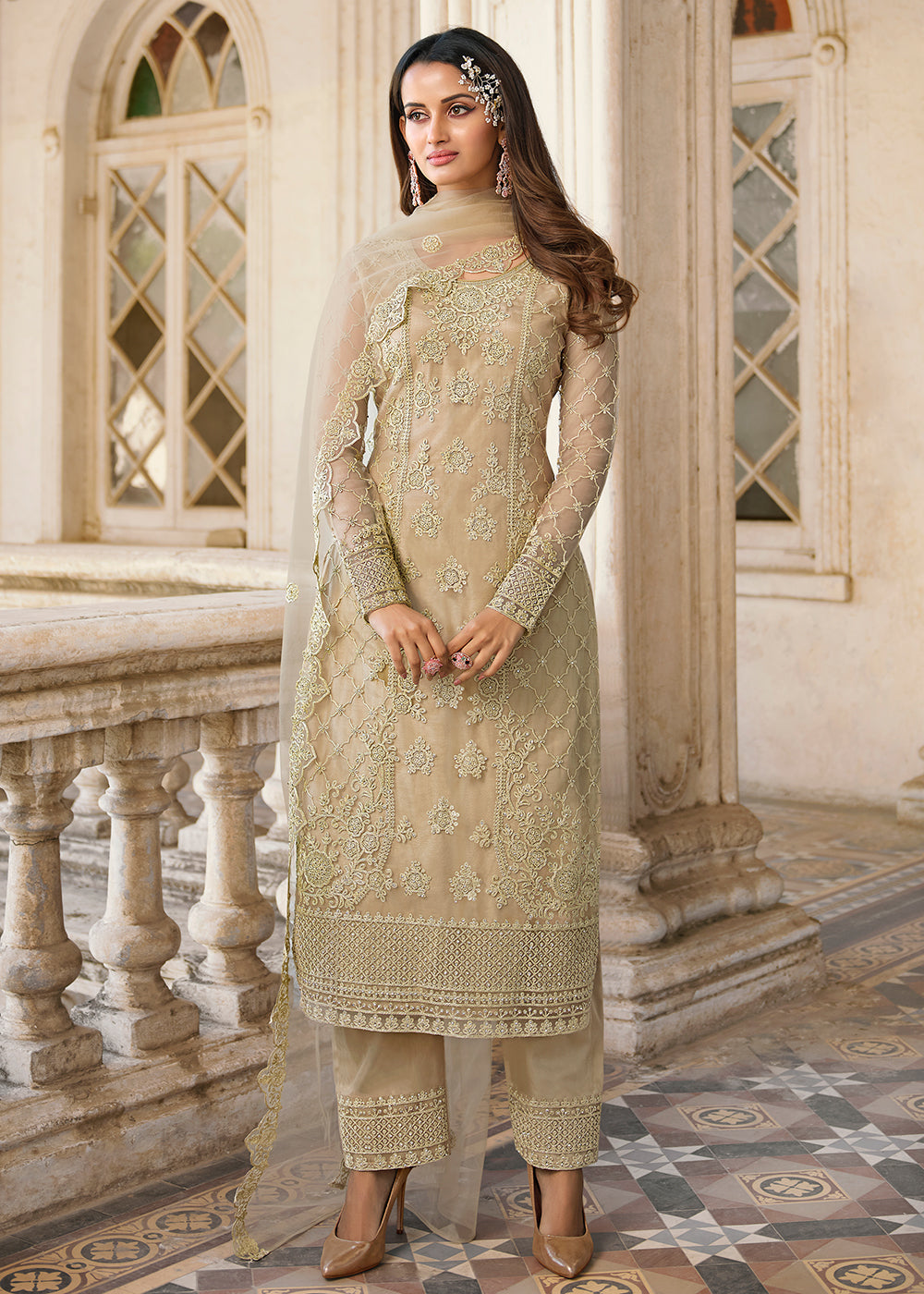 Salwar Kameez Choli Churidar Proud-Peacock Ayesha-Takia Long