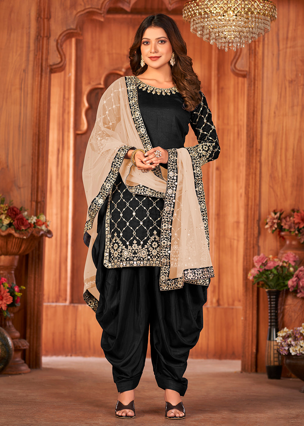 Punjabi Patiala Suit Salwar Black Punjabi Suit For Girls Punjabi