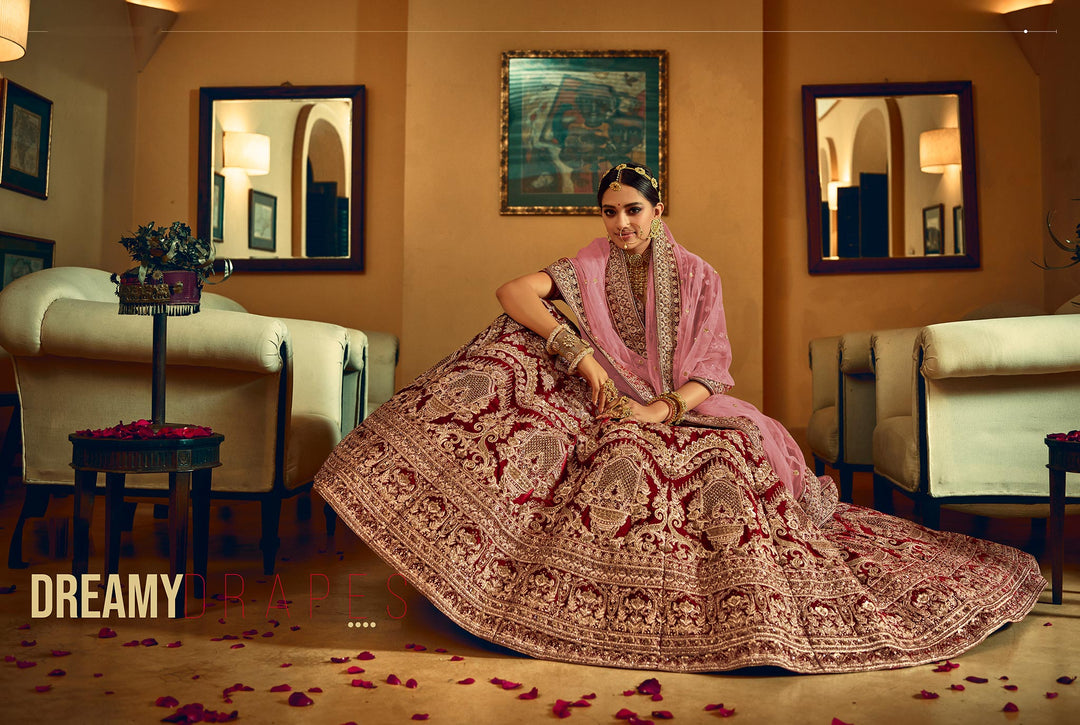 Gorgeous Velvet Lehengas That Are Perfect For a Cozy Winter Wedding
