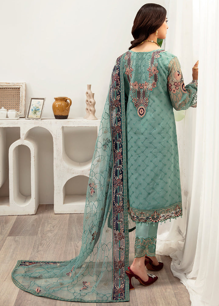Buy Now Minhal Organza Collection Vol 10 by Ramsha | M-1001 Online in USA, UK, Canada & Worldwide at Empress Clothing. 
