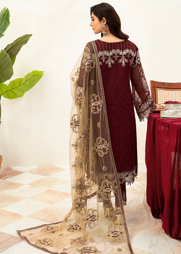 Buy Now Minhal Organza Collection Vol 10 by Ramsha | M-1003 Online in USA, UK, Canada & Worldwide at Empress Clothing. 