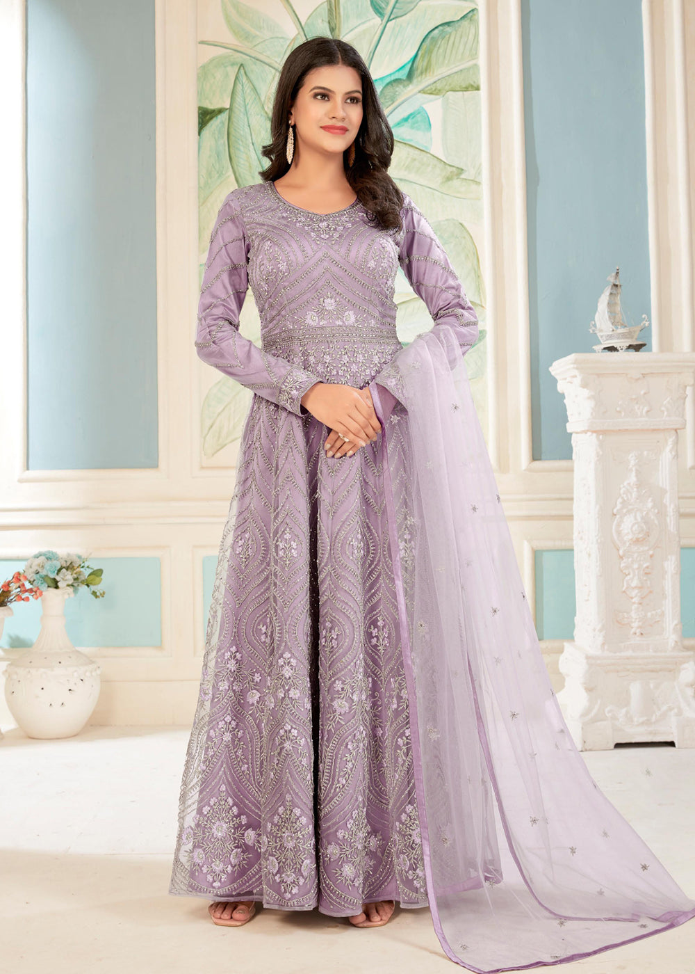 Pakistani Designer Replica embroidered suit | Online Pakistani replica  dresses in India - Frozentags - Ladies Dress Materials