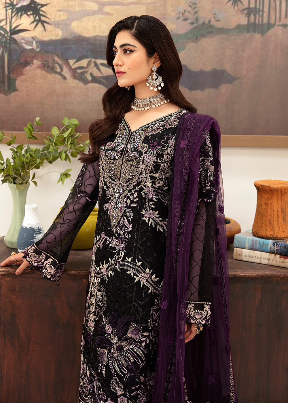 Buy Now Minhal Organza Collection Vol 10 by Ramsha | M-1006 Online in USA, UK, Canada & Worldwide at Empress Clothing. 
