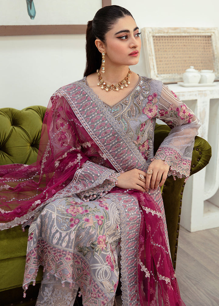 Buy Now Minhal Organza Collection Vol 10 by Ramsha | M-1008 Online in USA, UK, Canada & Worldwide at Empress Clothing. 