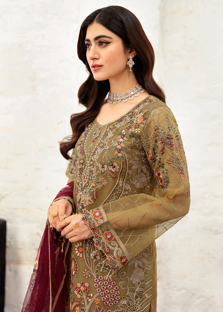 Buy Now Minhal Organza Collection Vol 10 by Ramsha | M-1010 Online in USA, UK, Canada & Worldwide at Empress Clothing. 