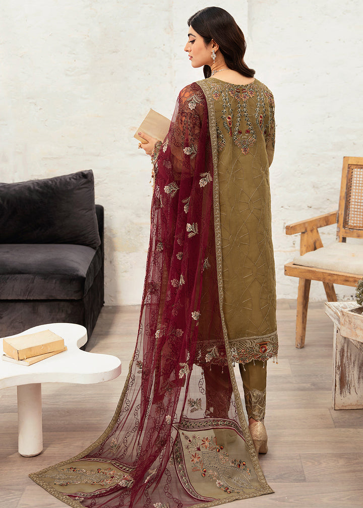 Buy Now Minhal Organza Collection Vol 10 by Ramsha | M-1010 Online in USA, UK, Canada & Worldwide at Empress Clothing. 