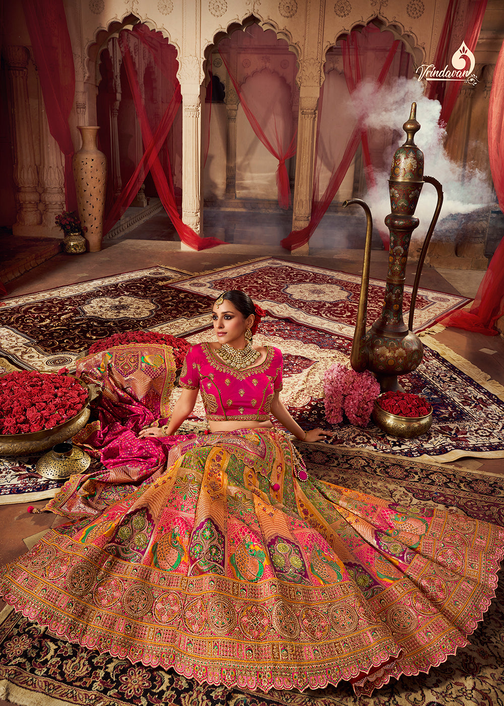 Yellow, pink Embroidered lehenga choli by Priyal Prakash – Panache Haute  Couture