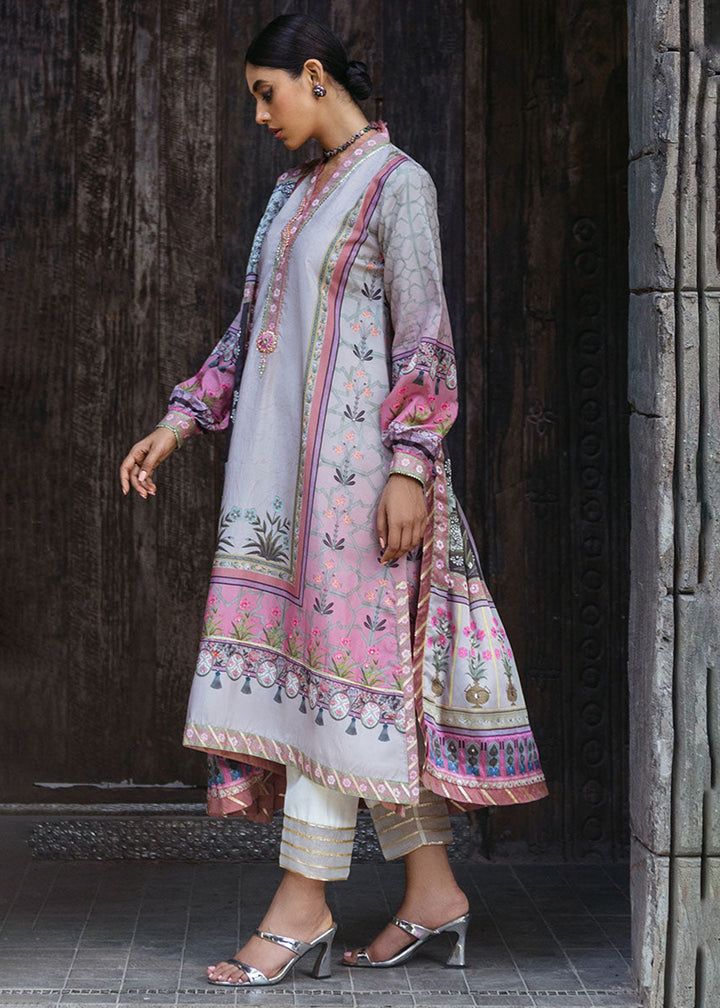 Buy Now Nirvana Unstitched Silk Edit '24 by Mushq | Pewter Online at Empress Online in USA, UK, Canada & Worldwide at Empress Clothing. 