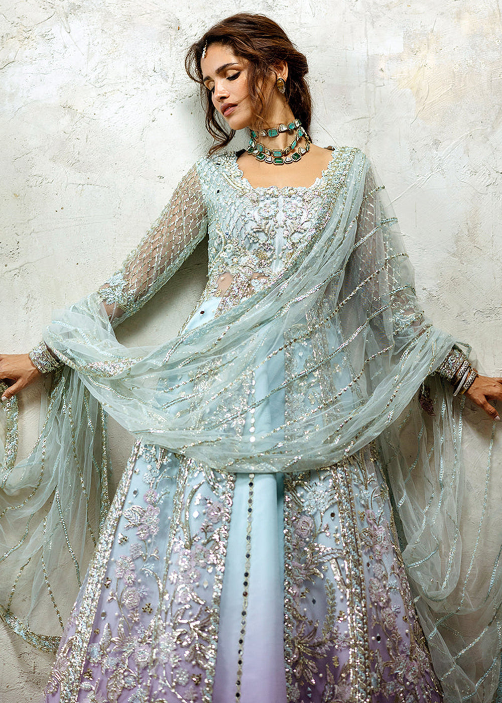 Buy Now Stardust Luxury Wedding Collection '24 by Mushq | Silver Screen Online at Empress Online in USA, UK, Canada & Worldwide at Empress Clothing. 