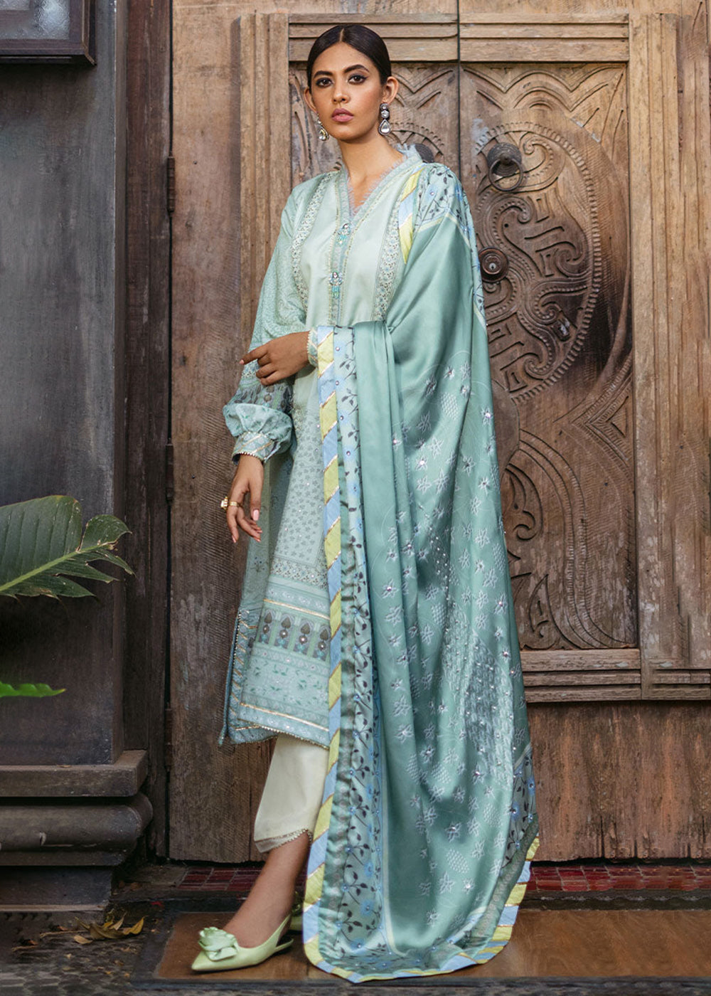 Buy Now Nirvana Unstitched Silk Edit '24 by Mushq | Cerulean Online at Empress Online in USA, UK, Canada & Worldwide at Empress Clothing.