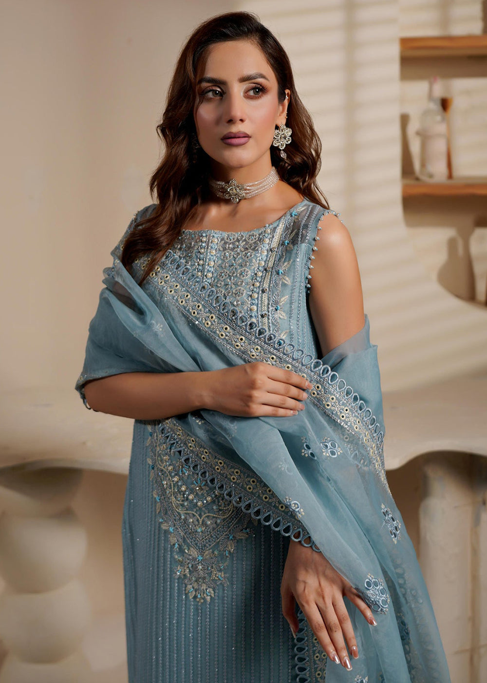 Buy Now Noir Luxe Formals '25 by Maryam's | LATISSA - 1405 Online in USA, UK, Canada, Greece, Germany, Ireland, Italy, Greece, Sweden & Worldwide at Empress.