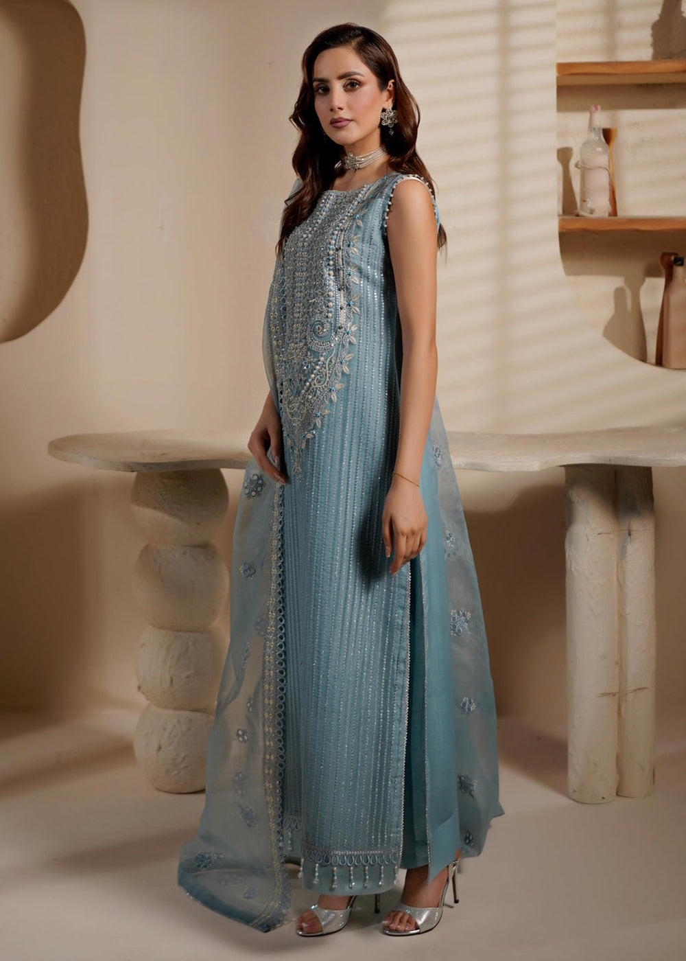 Buy Now Noir Luxe Formals '25 by Maryam's | LATISSA - 1405 Online in USA, UK, Canada, Greece, Germany, Ireland, Italy, Greece, Sweden & Worldwide at Empress.