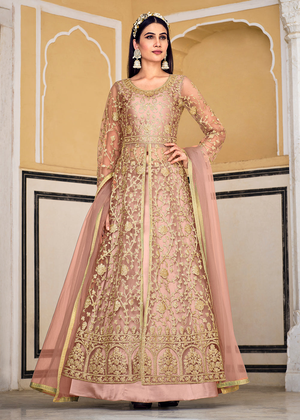 Buy 42/M-2 Size Frock Style Lohri Indian Gowns Online for Women in USA
