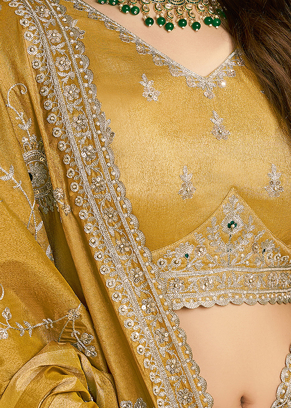 Buy Now Designer Green Embroidered Wedding Style Saree Online in USA, UK, Canada, France, Germany, Denmark, Sweden, Italy, Spain, UAE &amp; Worldwide at Empress.