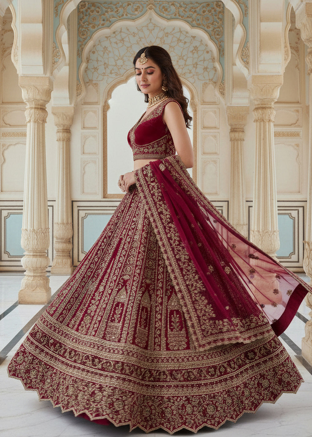 Buy Now Premium Silk Designer Pink Bridal Lehenga Online in US, UK, Canada, France, Germany, Sweden, Greece, Denmark, Spain, Africa, UAE & Worldwide at Empress.