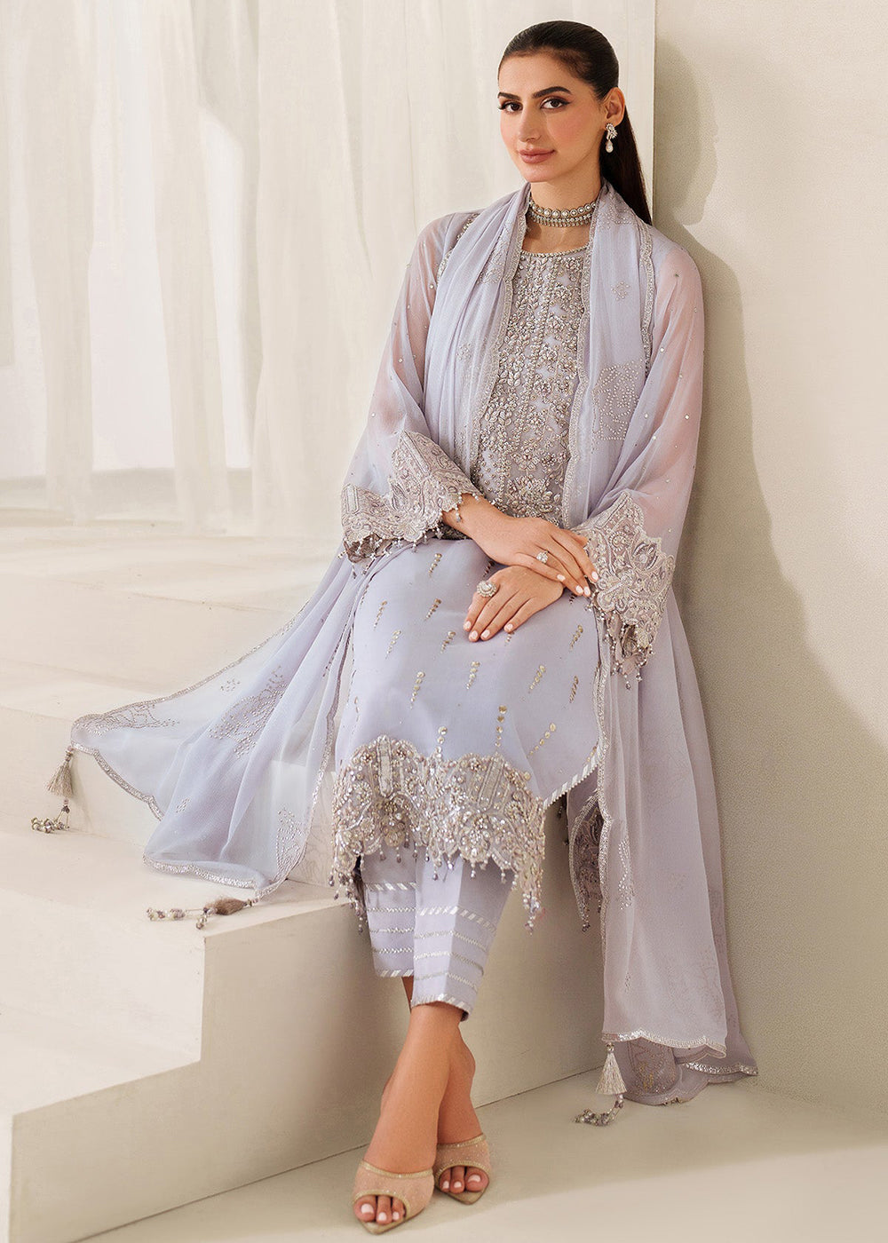 Buy Now Reena Handwork Luxury Chiffon '25 by Alizeh | AF-4050 Feeha Online in USA, UK, Canada, France, Italy, Germany, Greece, Ireland & Worldwide at Empress.