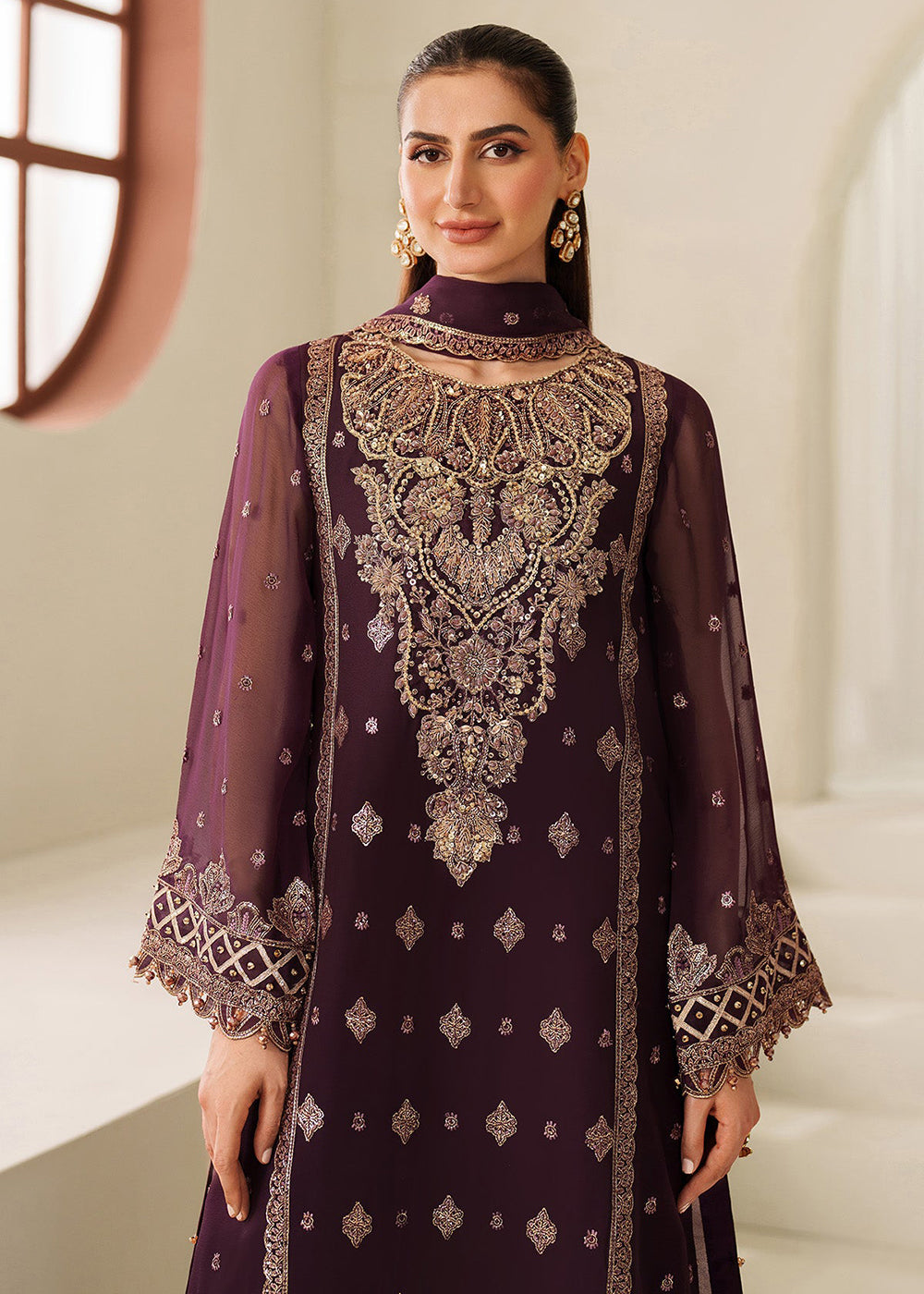 Buy Now Reena Handwork Luxury Chiffon '25 by Alizeh | AF-4053 Tehwar Online in USA, UK, Canada, France, Italy, Germany, Greece, Ireland & Worldwide at Empress.