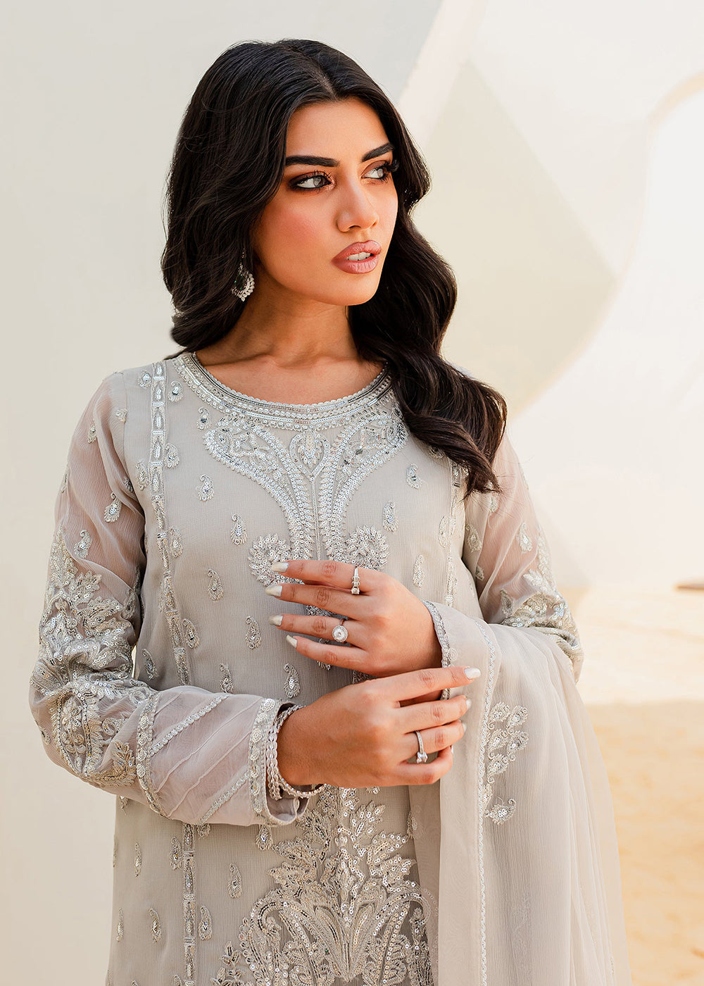 Buy Now Sejal Luxury Formals 2023 by Maryum & Maria | BARELY BLUE (QS23-504) Online in USA, UK, Canada & Worldwide at Empress Clothing.
