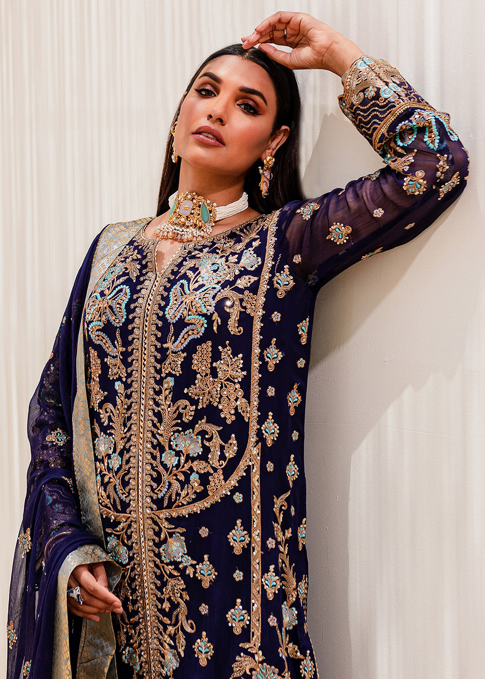 Buy Now Sejal Luxury Formals 2023 by Maryum & Maria | OCEAN CAVERN (QS23-505) Online in USA, UK, Canada & Worldwide at Empress Clothing. 
