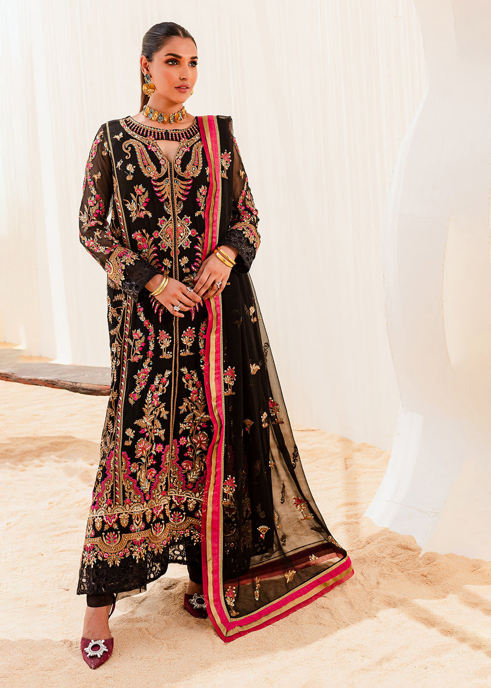 Buy Now Sejal Luxury Formals 2023 by Maryum & Maria | BLACK IRIS (QS23-507) Online in USA, UK, Canada & Worldwide at Empress Clothing. 