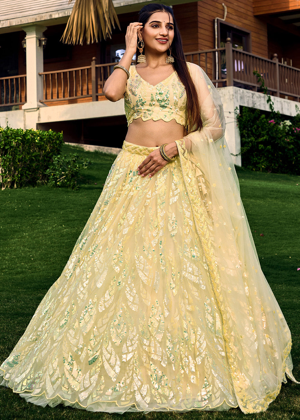 Yellow Lehenga Choli with Dupatta, Indian Haldi Festival Lehenga Choli, designer wedding lehengas choli, ready to wear lehenga choli, hot ghagra