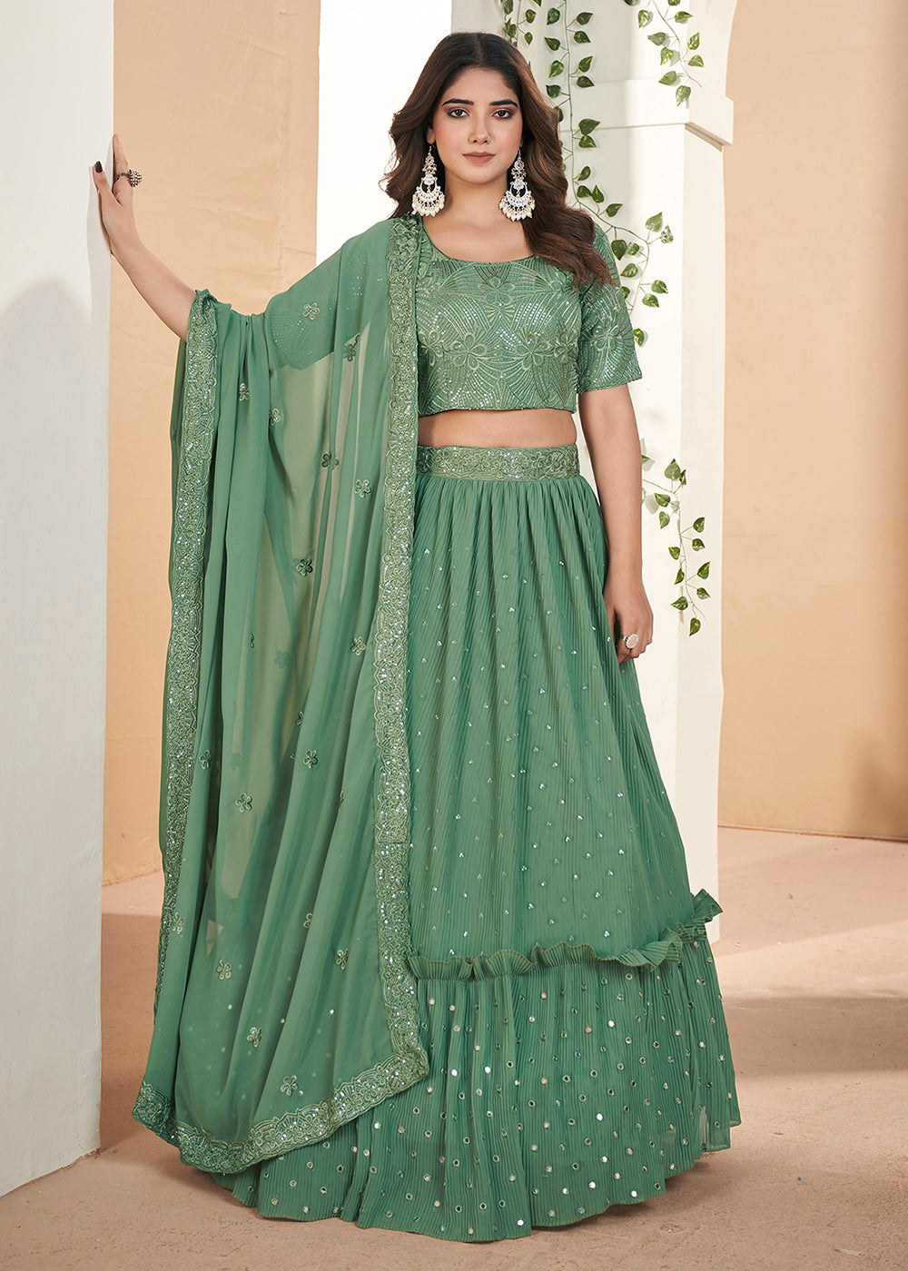 Mehndi lehenga outlet online shopping