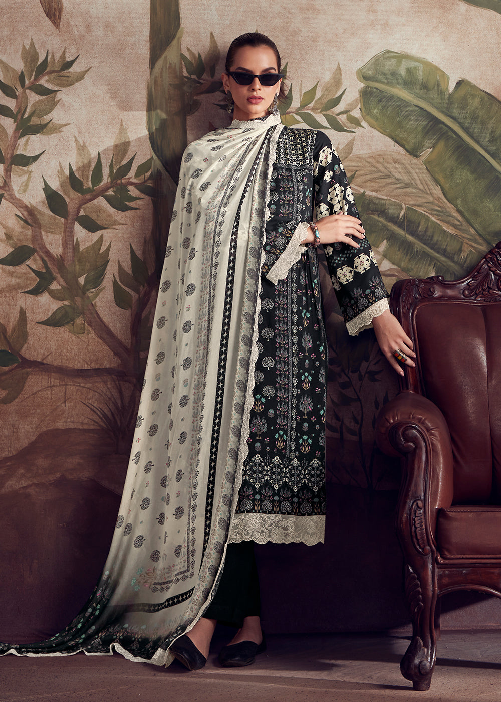Buy Now Black Digital Printed Pakistani Style Salwar Suit Online in USA, UK, Canada, Germany, Australia & Worldwide at Empress Clothing.