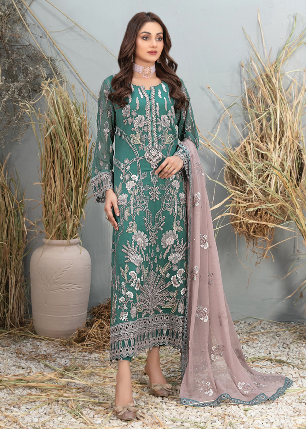 Buy Now Arushi Formal Chiffon Collection by Tawakkal Fabrics | D - 9877 Online at Empress in USA, UK, Canada & Worldwide at Empress Clothing. 