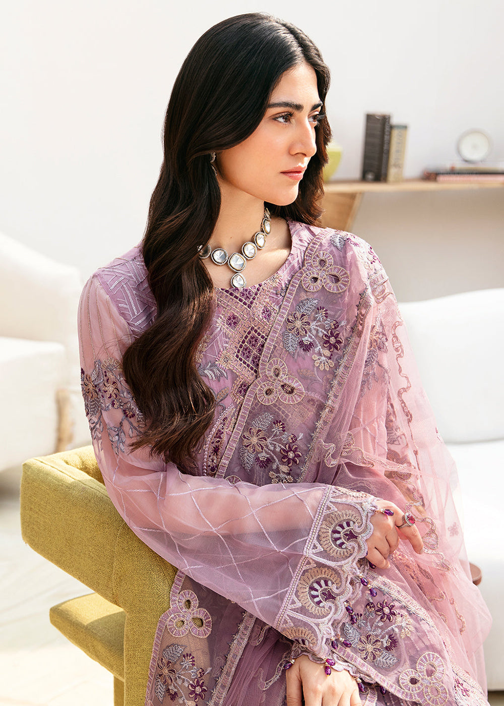 Buy Now Chevron Chiffon Collection Volume 8 by Ramsha | A-801 Online at Empress in USA, UK, Canada & Worldwide at Empress Clothing.