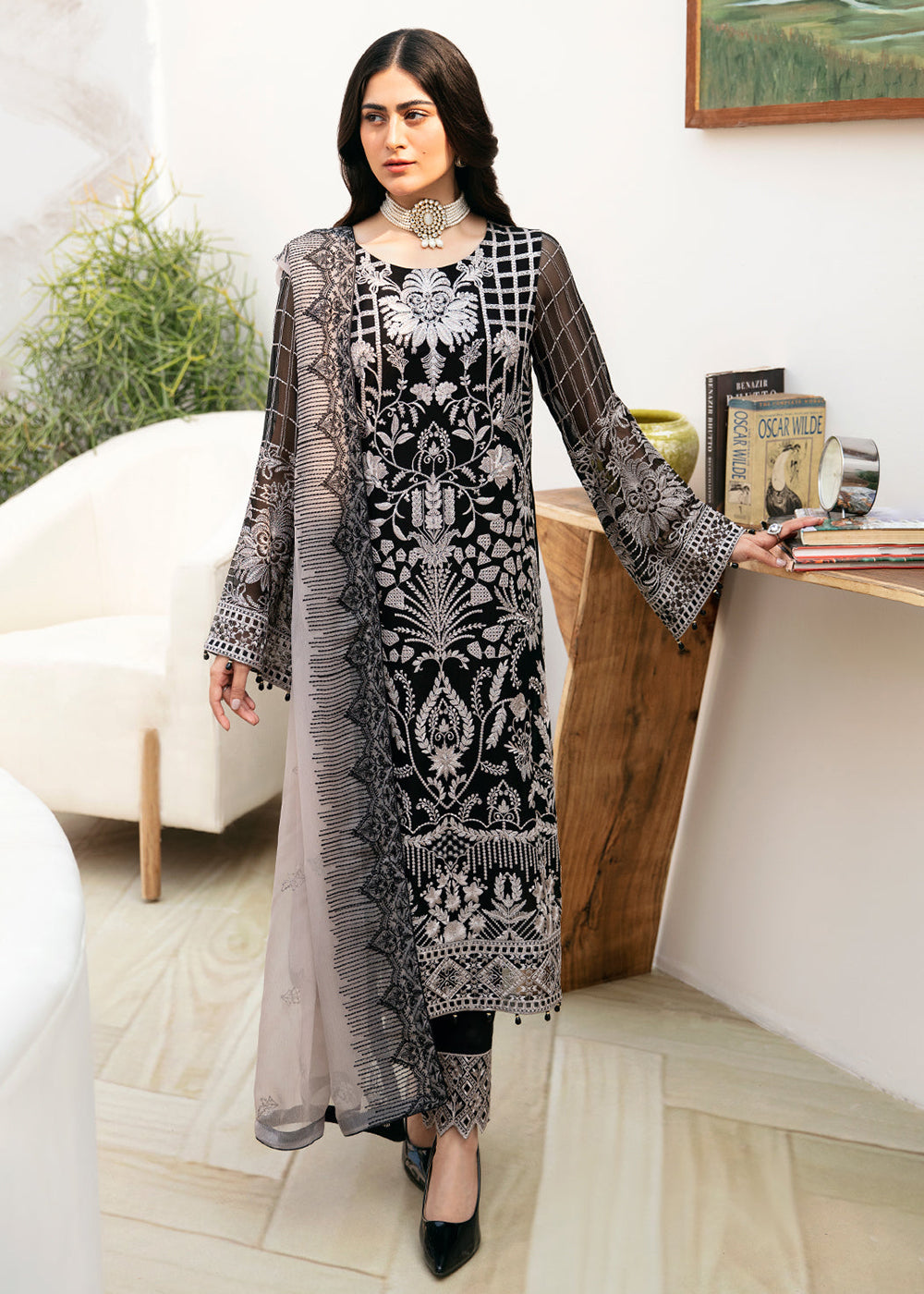 Buy Now Chevron Chiffon Collection Volume 8 by Ramsha | A-807 Online at Empress in USA, UK, Canada & Worldwide at Empress Clothing. 