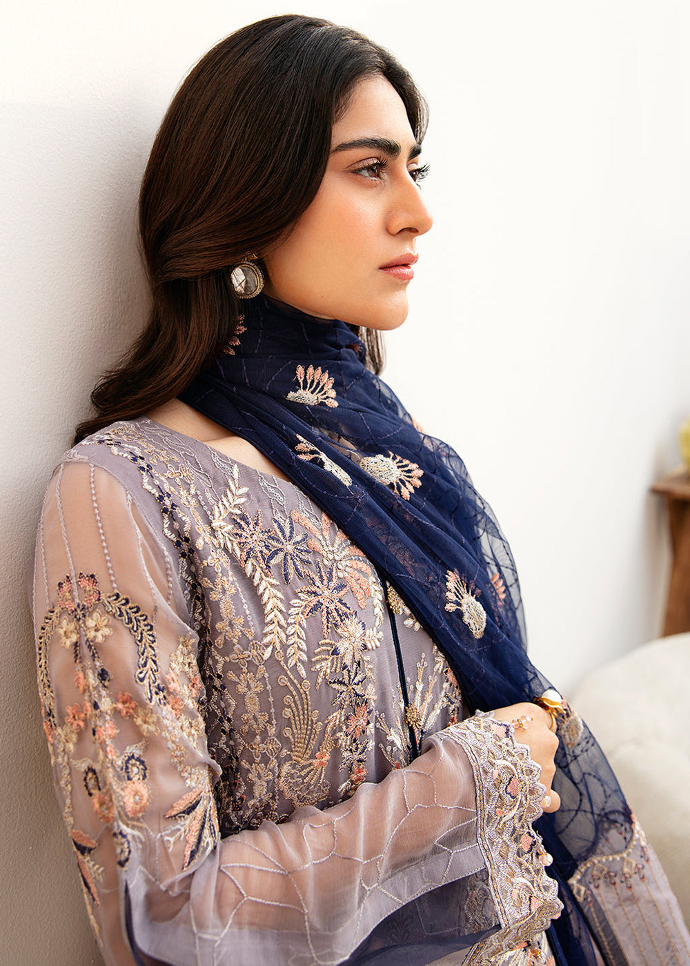 Buy Now Chevron Chiffon Collection Volume 8 by Ramsha | A-809 Online at Empress in USA, UK, Canada & Worldwide at Empress Clothing.