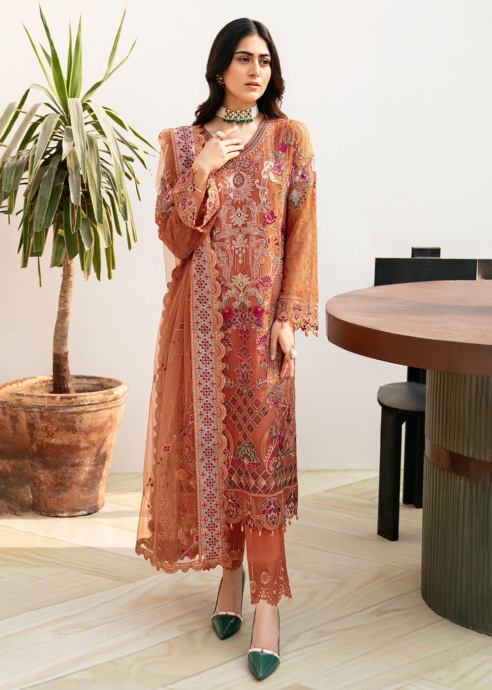 Buy Now Chevron Chiffon Collection Volume 8 by Ramsha | A-810 Online at Empress in USA, UK, Canada & Worldwide at Empress Clothing. 